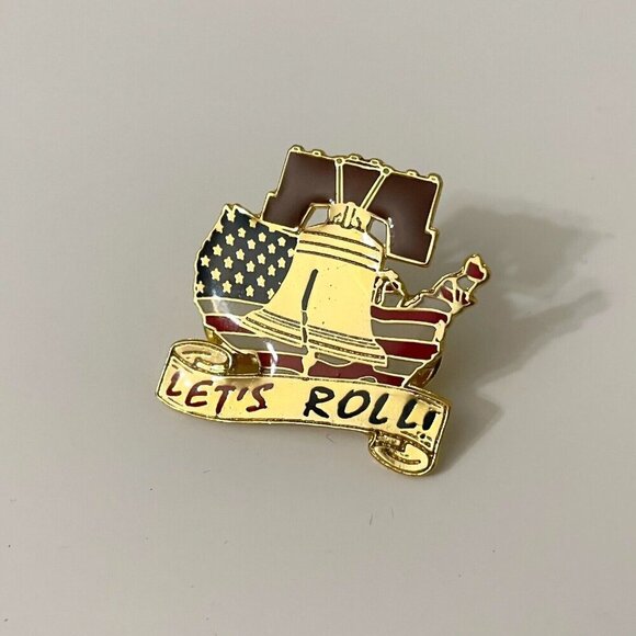Lets Roll Liberty Bell Pin Pinback - Picture 7 of 7